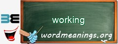 WordMeaning blackboard for working